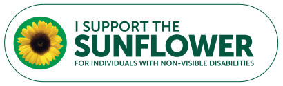 I support the Sunflower - for individuals with non-visible disabilities